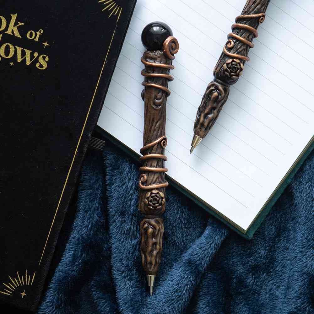 Something Different - Protection Black Obsidian Crystal Wand Pen - Multicolours